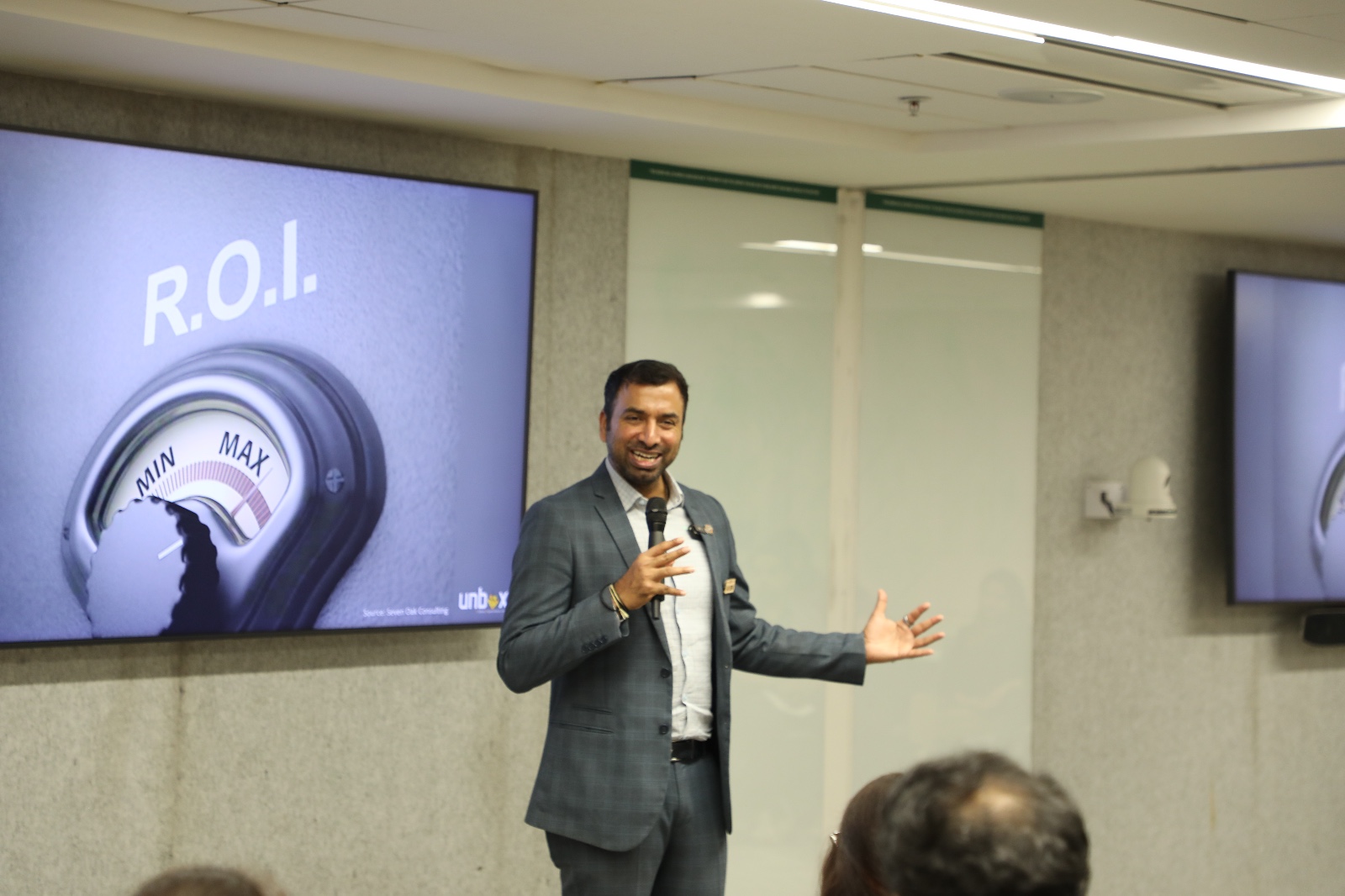 Saveen Hegde facilitating an immersive group experience